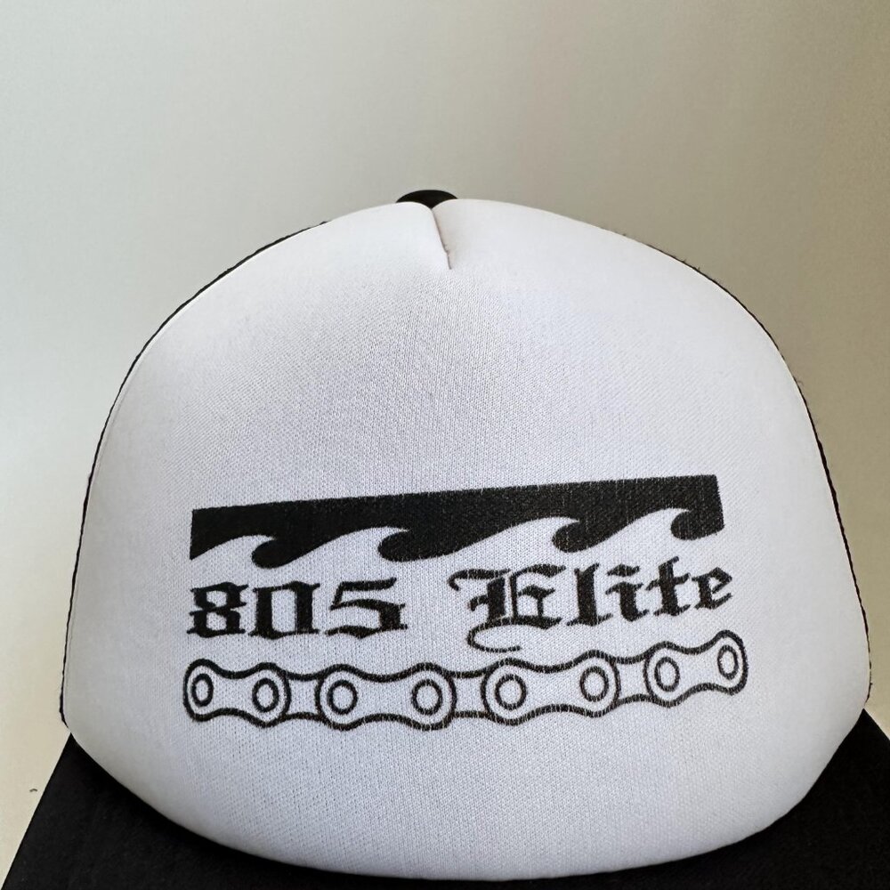 805 Elite Trucker Hat Mesh Back Adjustable Snap Back Cap Black With One Size - Picture 2 of 9